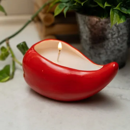Chilli Candle Pot - Moroccan Red Cinnamon Scent
