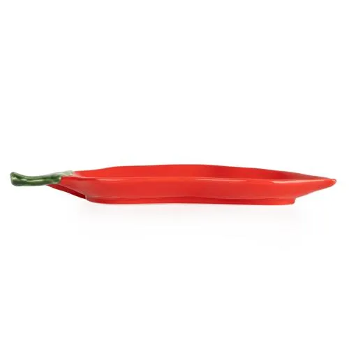 Chilli Shaped Ceramic Serving Plate