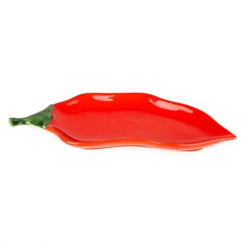 Chilli Shaped Ceramic Serving Plate
