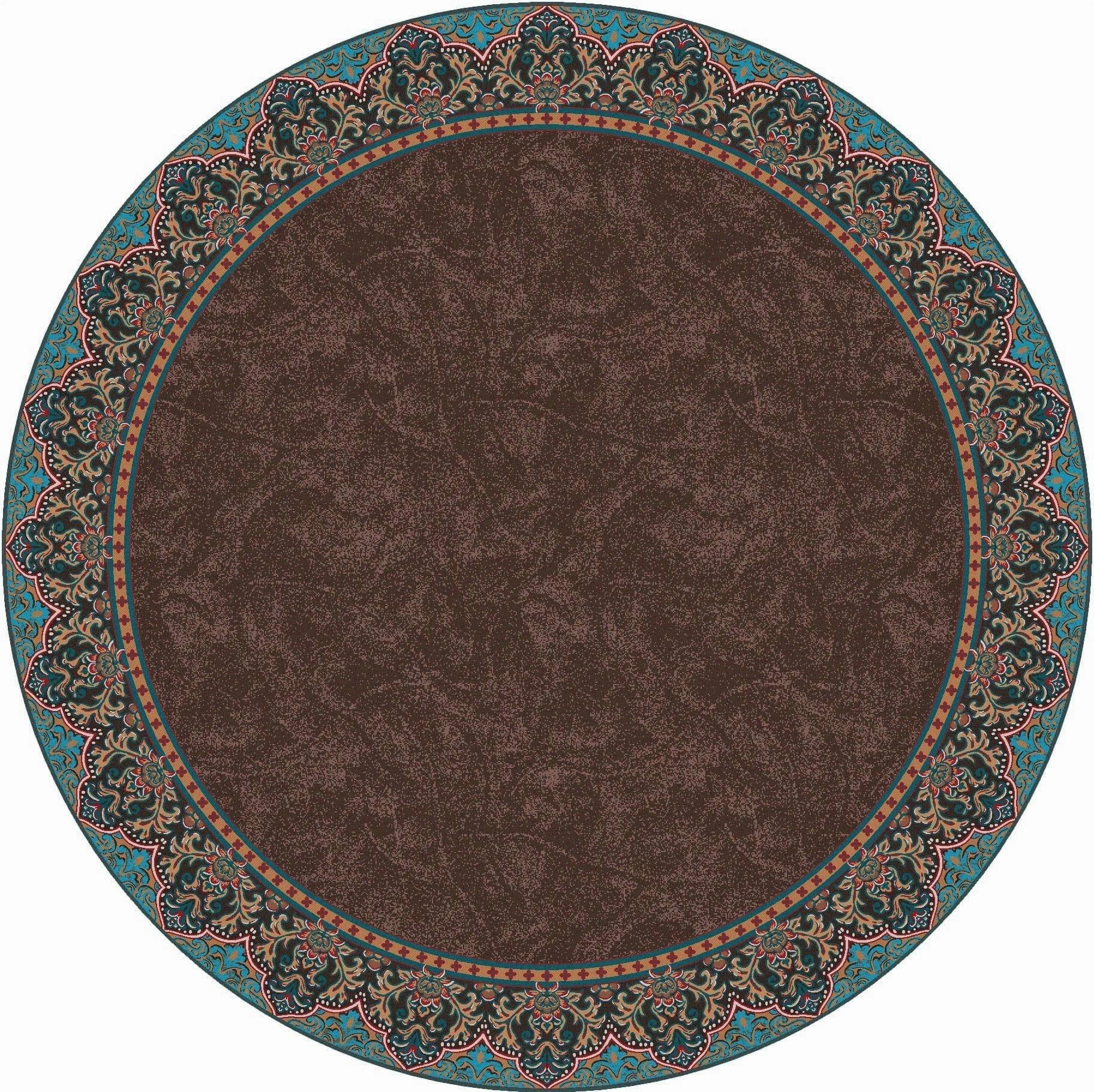 Chocolate & Turquoise Western Rugs
