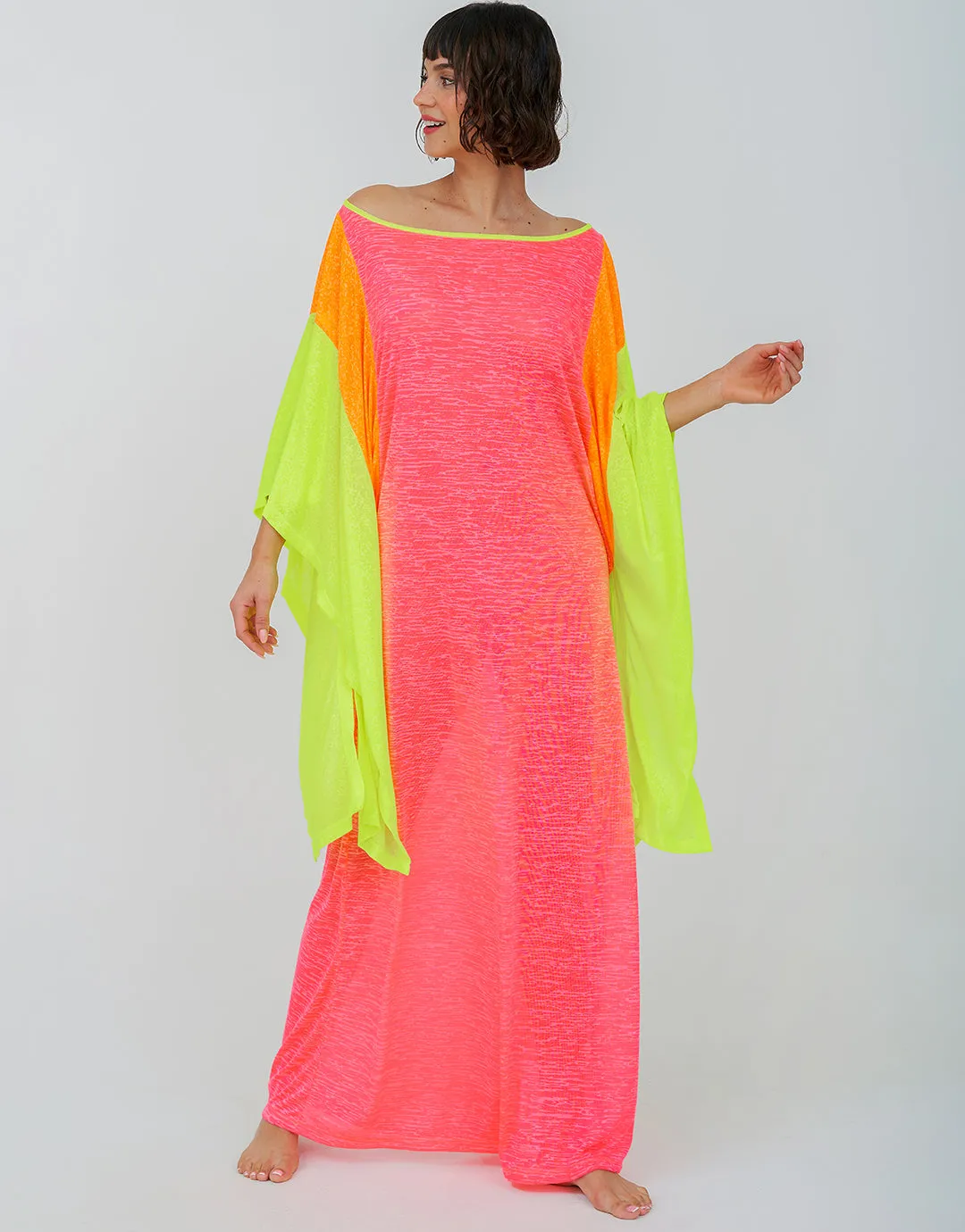 Clara Butterfly Kaftan - Hot Pink