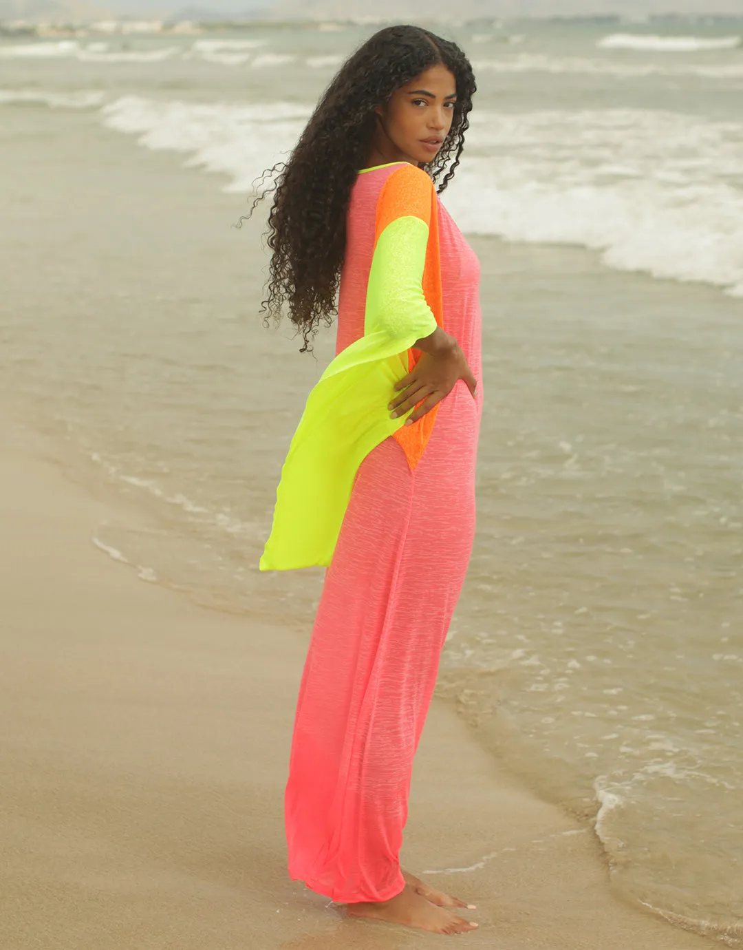 Clara Butterfly Kaftan - Hot Pink