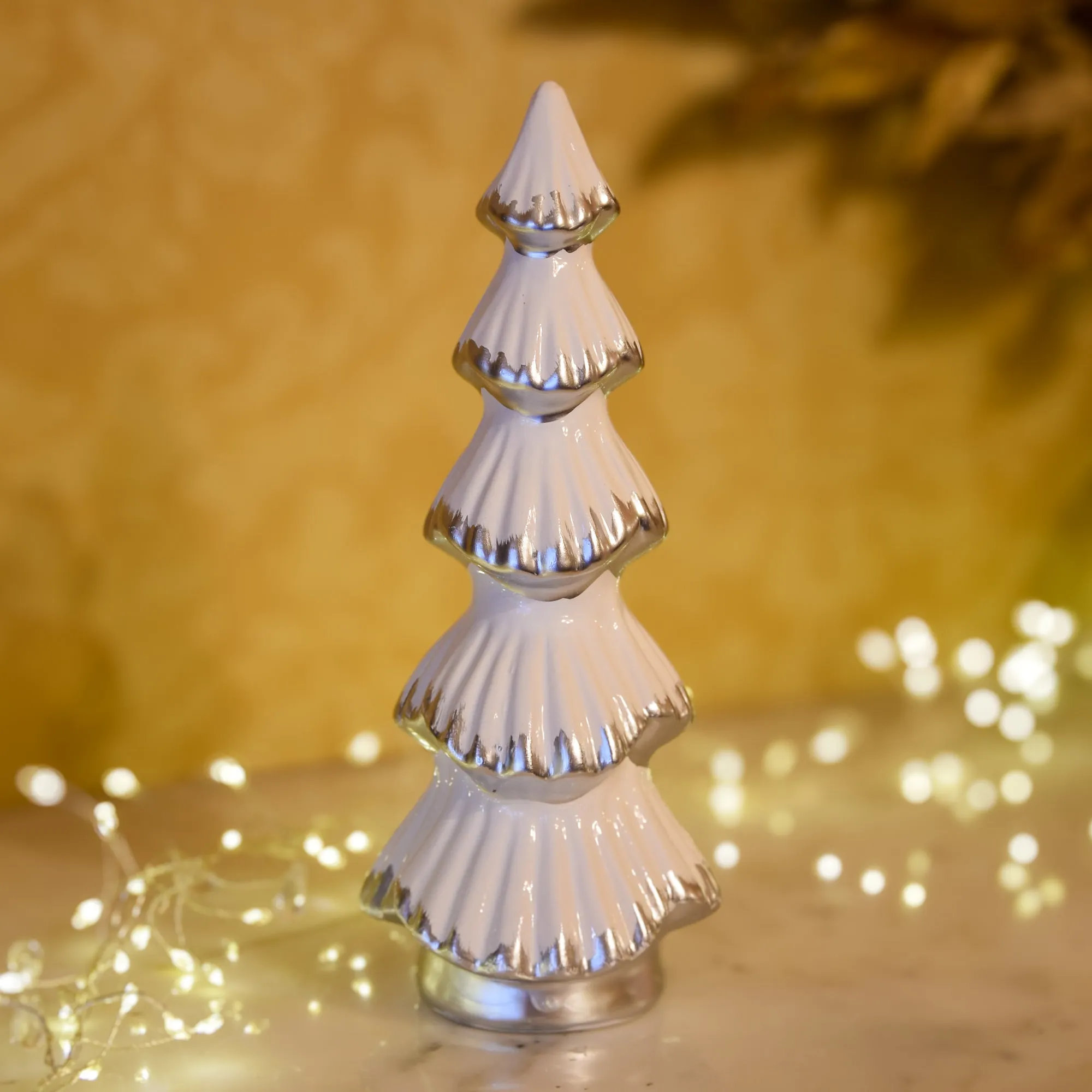 Classic Style White & Silver Ceramic Christmas Tree kitchen essentials, utensils set