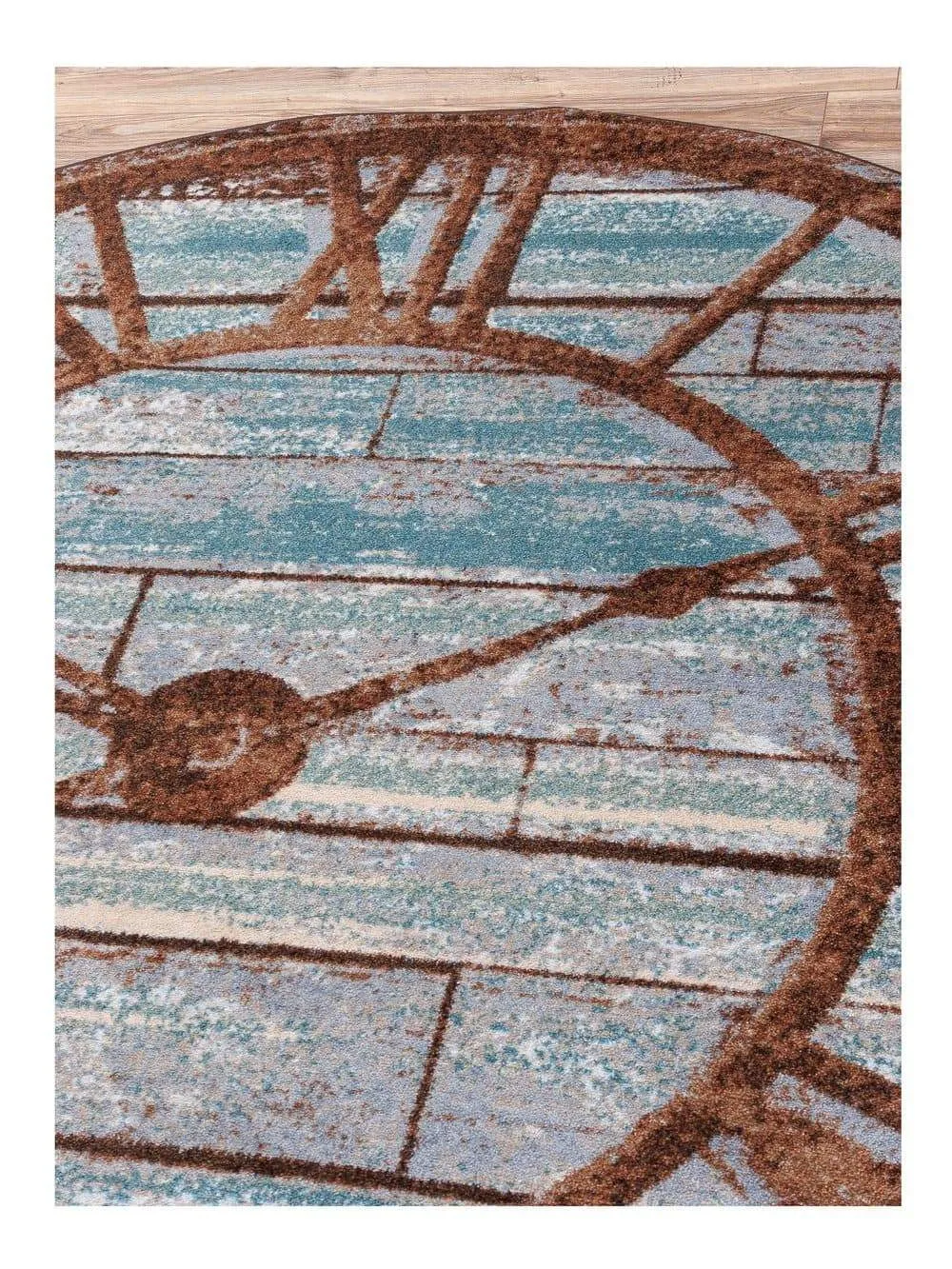 Clock Face Round Area Rug