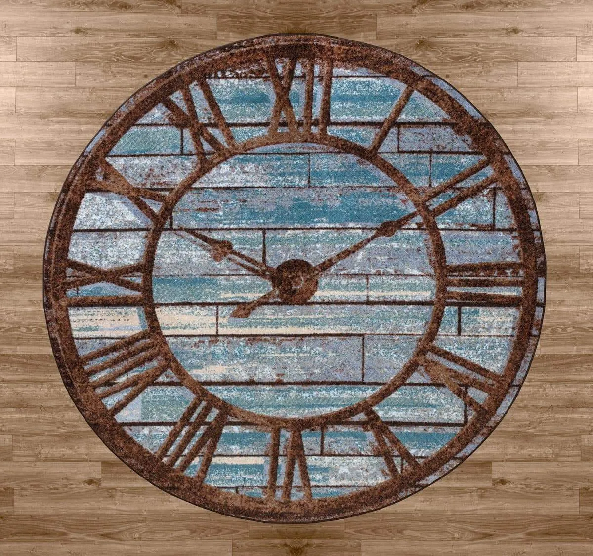 Clock Face Round Area Rug serving tray, cheese board