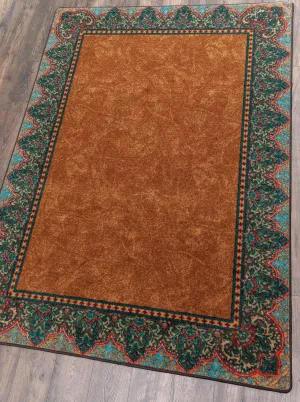 Cognac & Turquoise ~ Elegant Western Rugs serving tray, cheese board