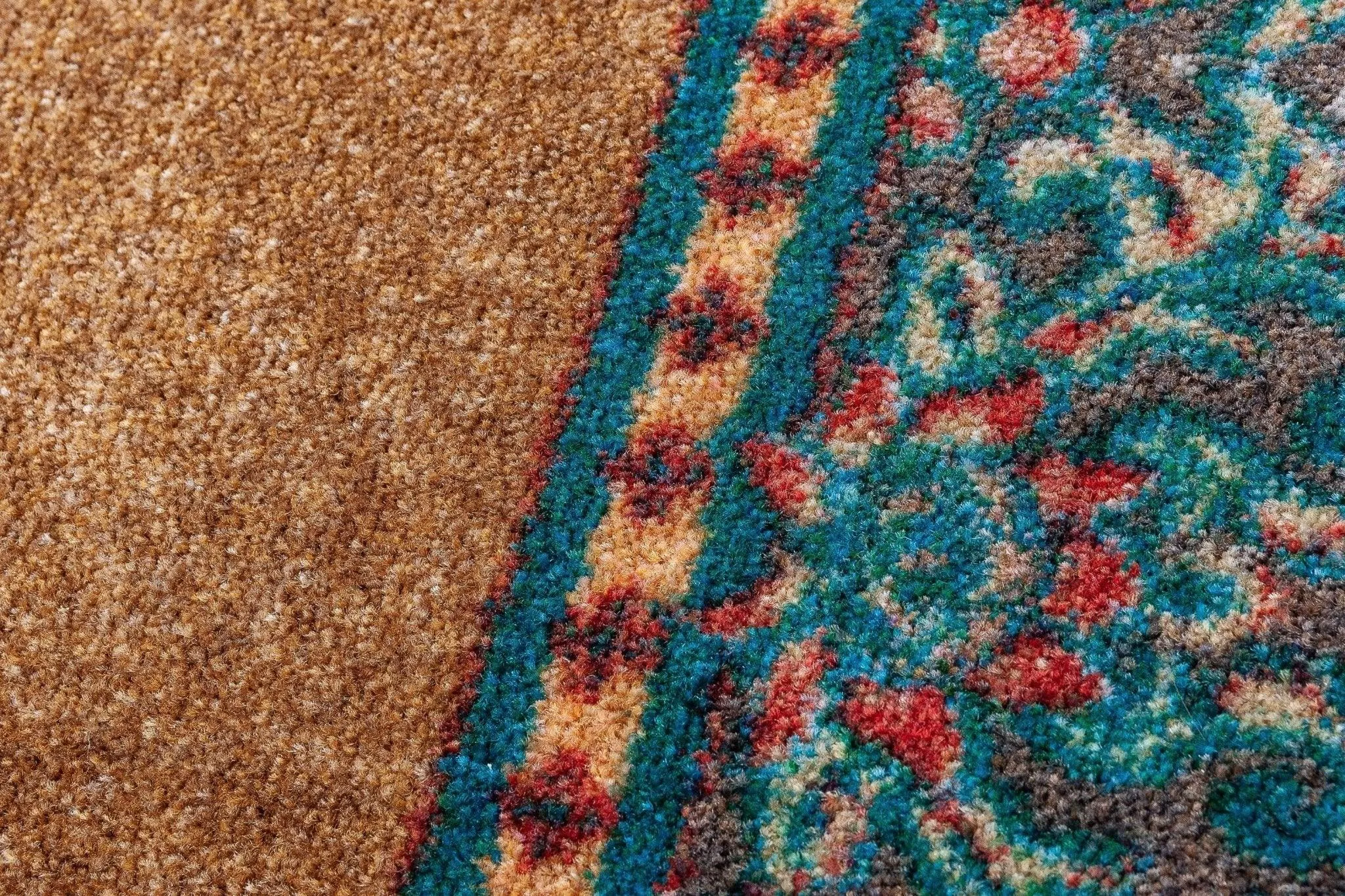 Cognac & Turquoise ~ Elegant Western Rugs