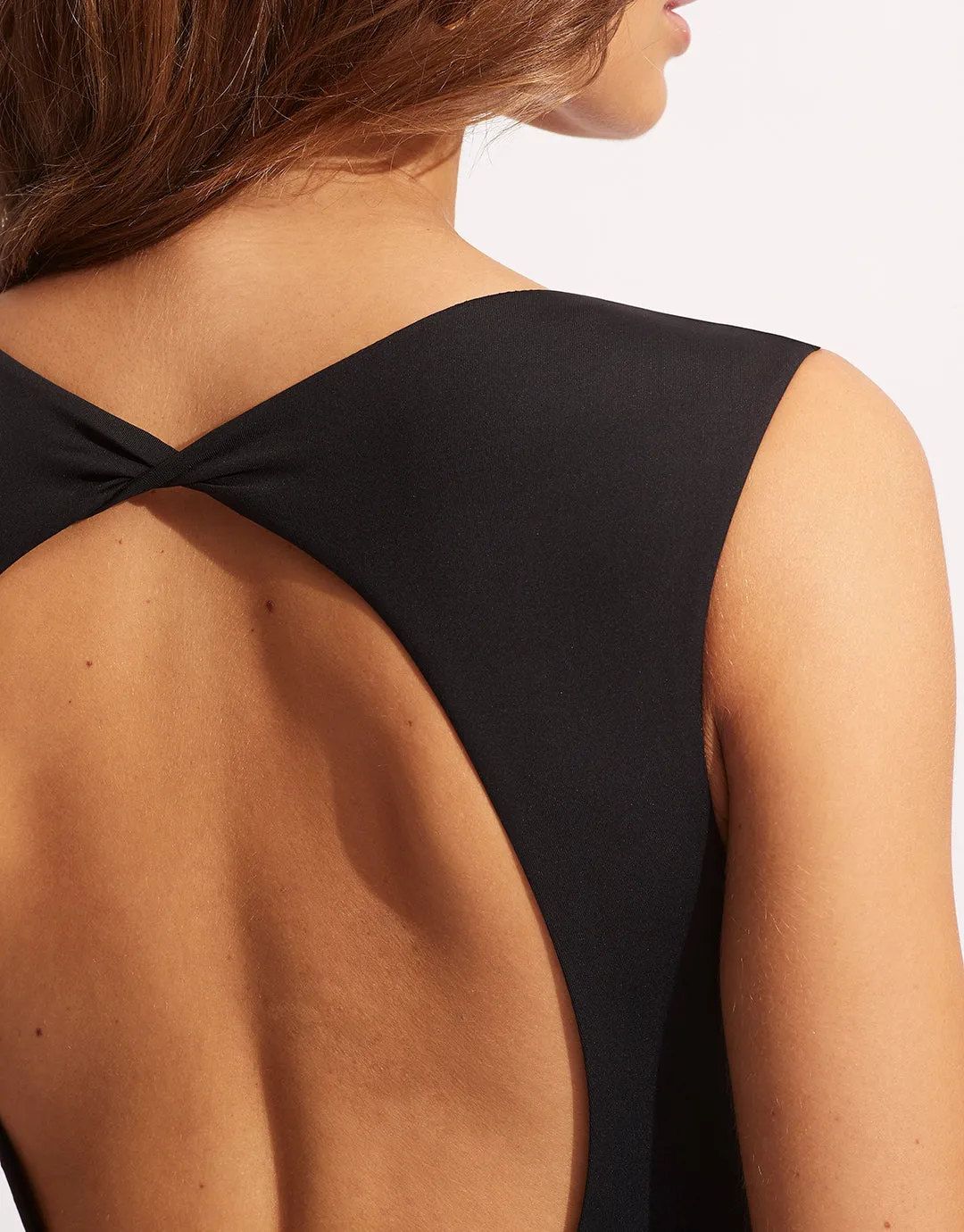 Collective V Neck Swimsuit - Black