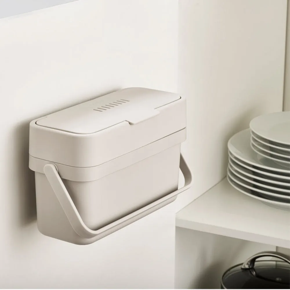 Compo 4 Food waste caddy, H18 x W30 x D13cm - 4 Litre, Stone