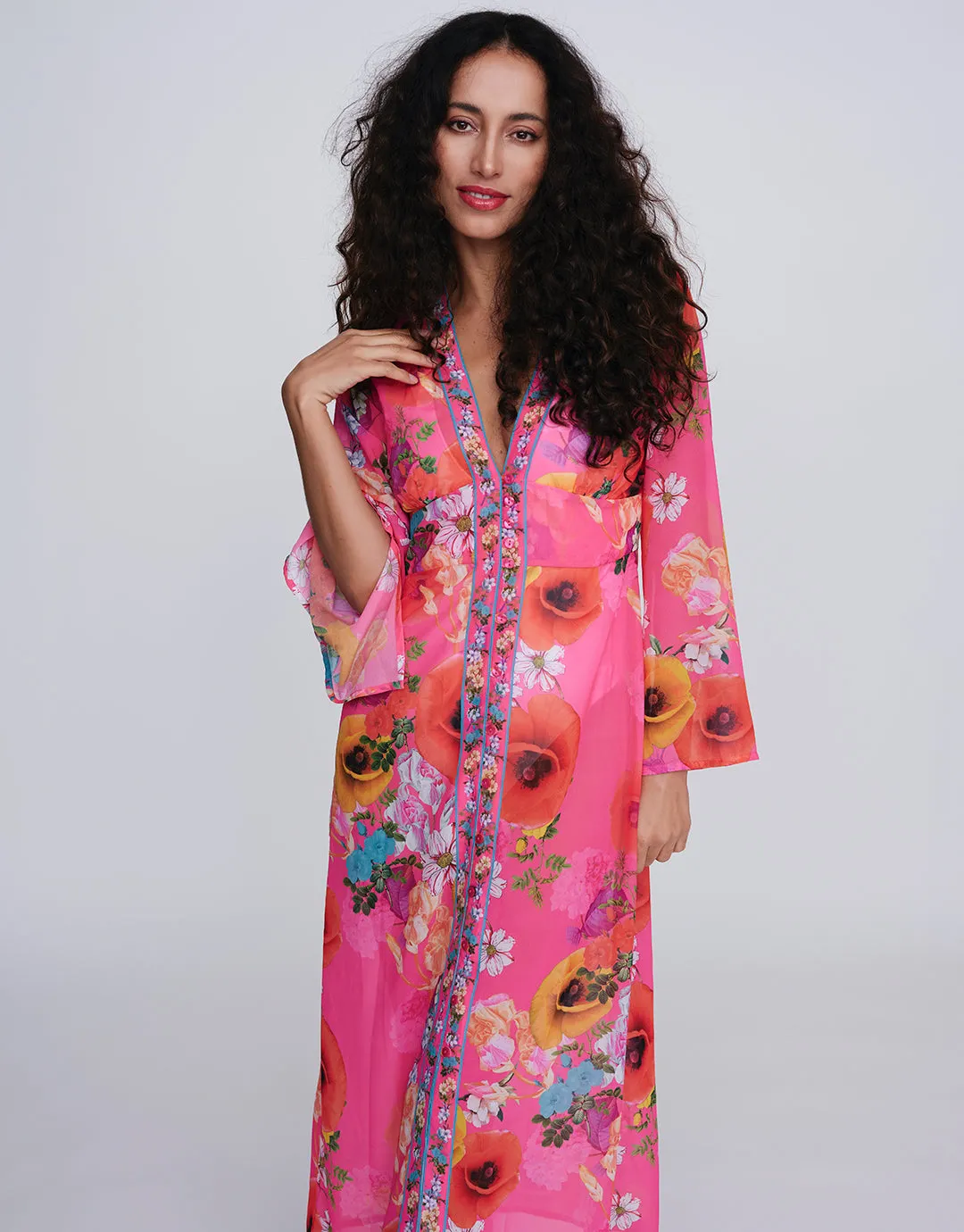 Copacabana Maxi Kaftan - Pink