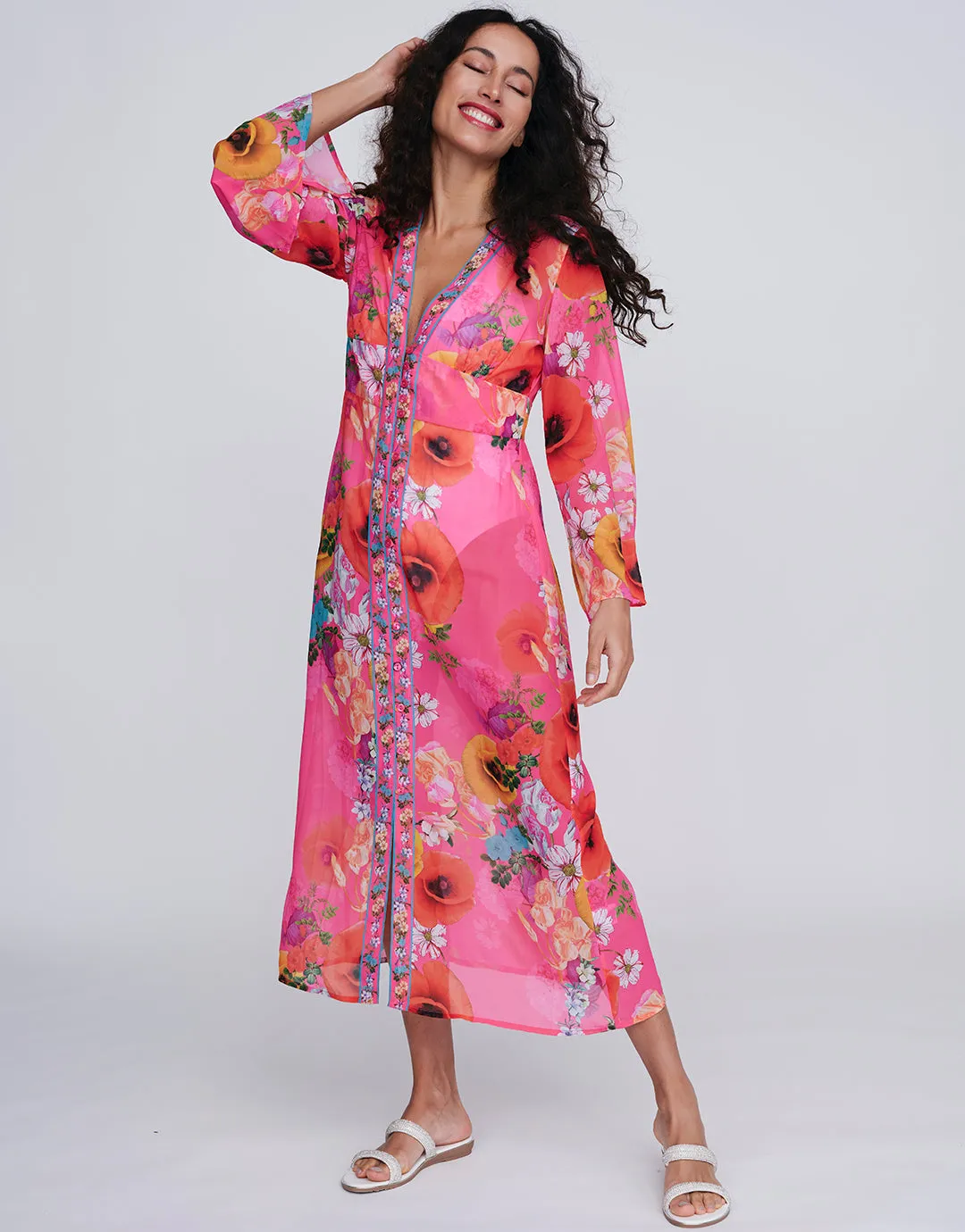 Copacabana Maxi Kaftan - Pink