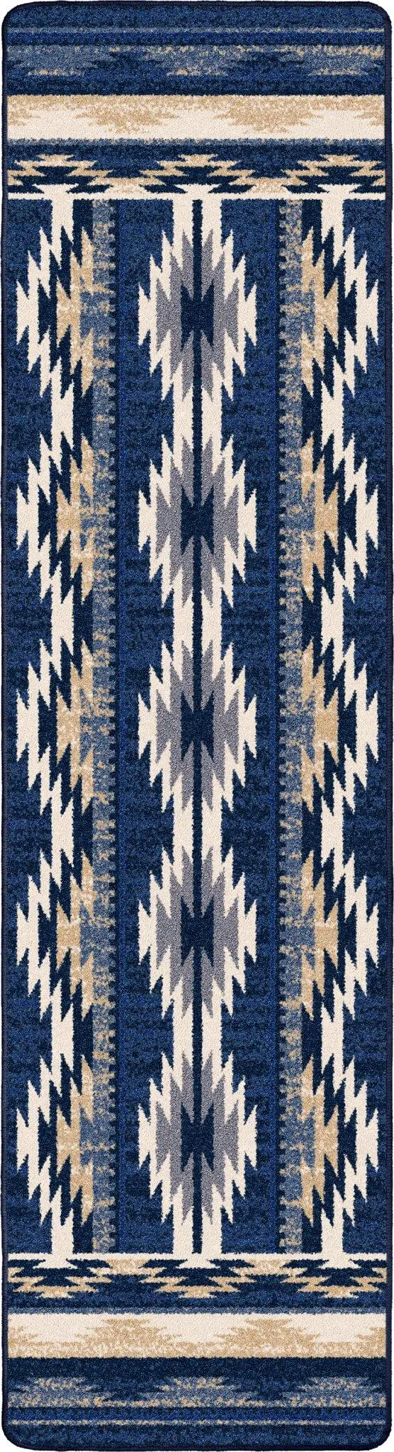 Cornflower Aztec Area Rugs & Runners
