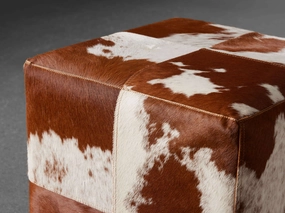 Cow Hide Pouf