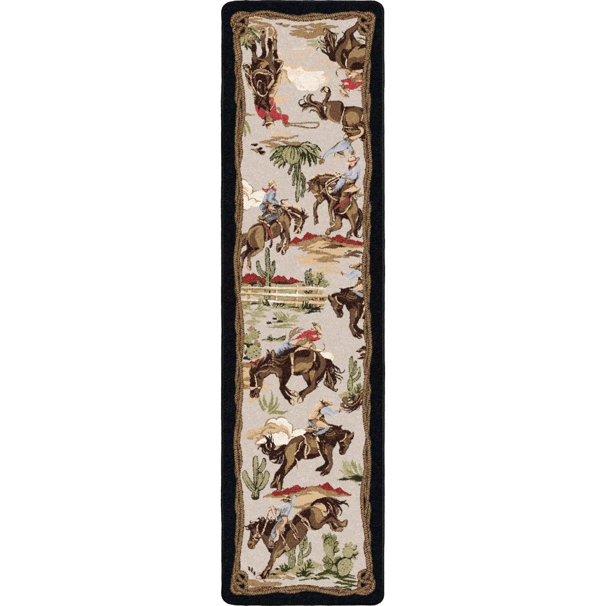 Cowboys & Broncs Western Floor Runner folding guest bed, rollaway bed
