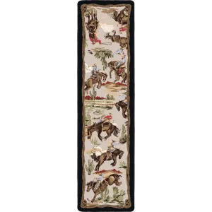 Cowboys & Broncs Western Floor Runner folding guest bed, rollaway bed