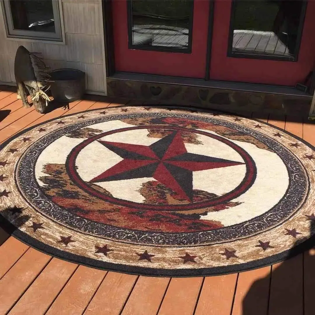 Cowhide Print & Western Star Area Rugs
