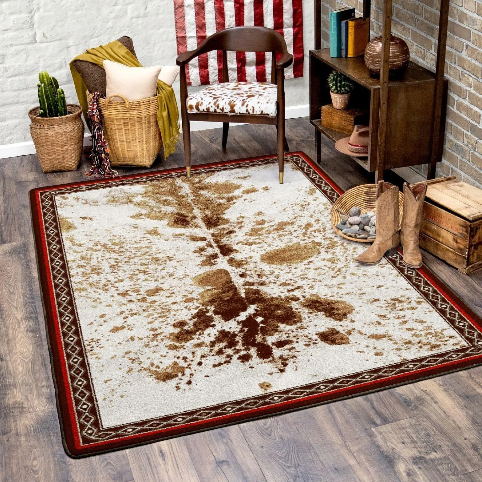 Cowhide Spotted Vaquero Western Rugs