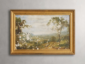 Crackled Countryside Framed Print