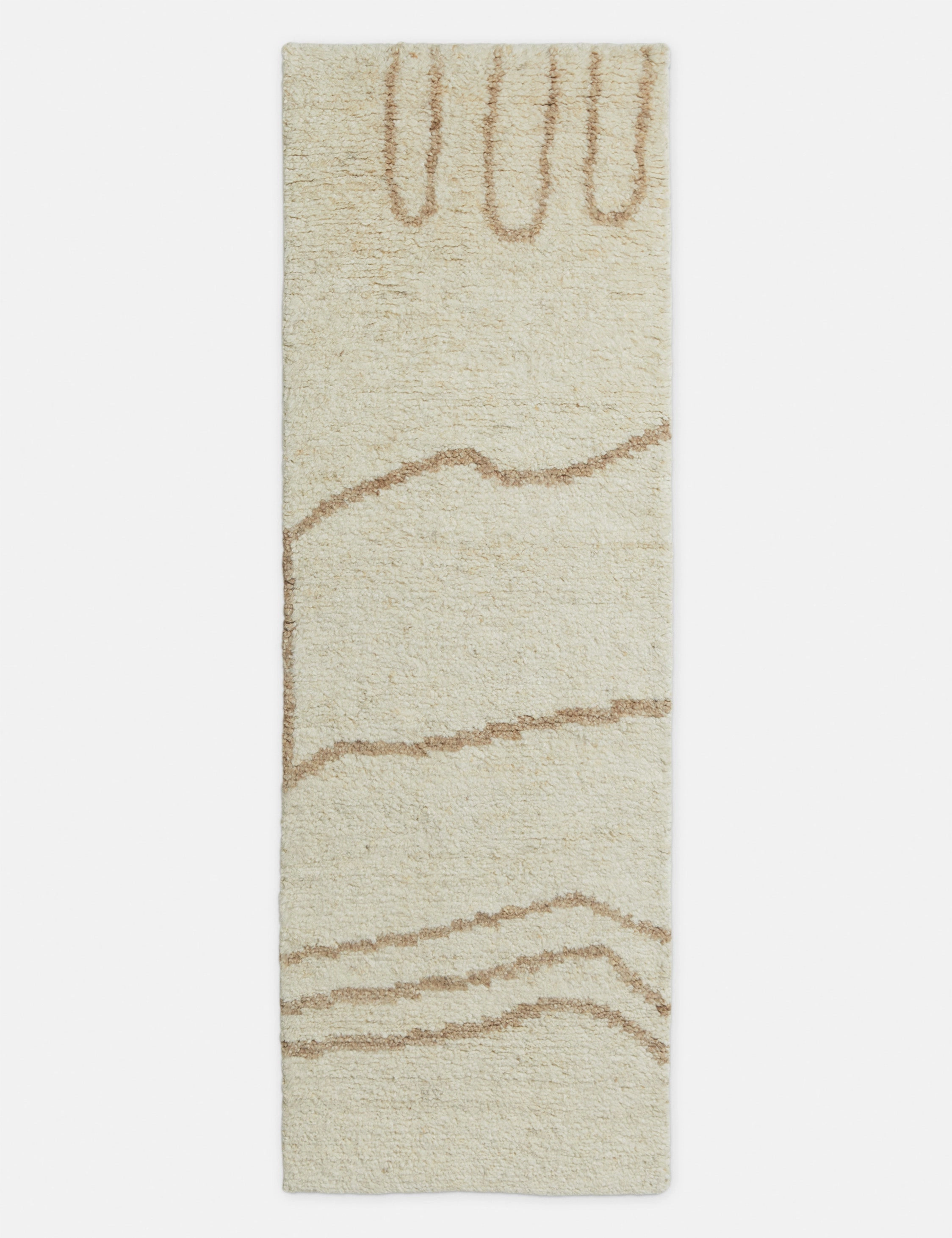 Currents Hand-Knotted Wool Rug Swatch 18" x 18" by Elan Byrd