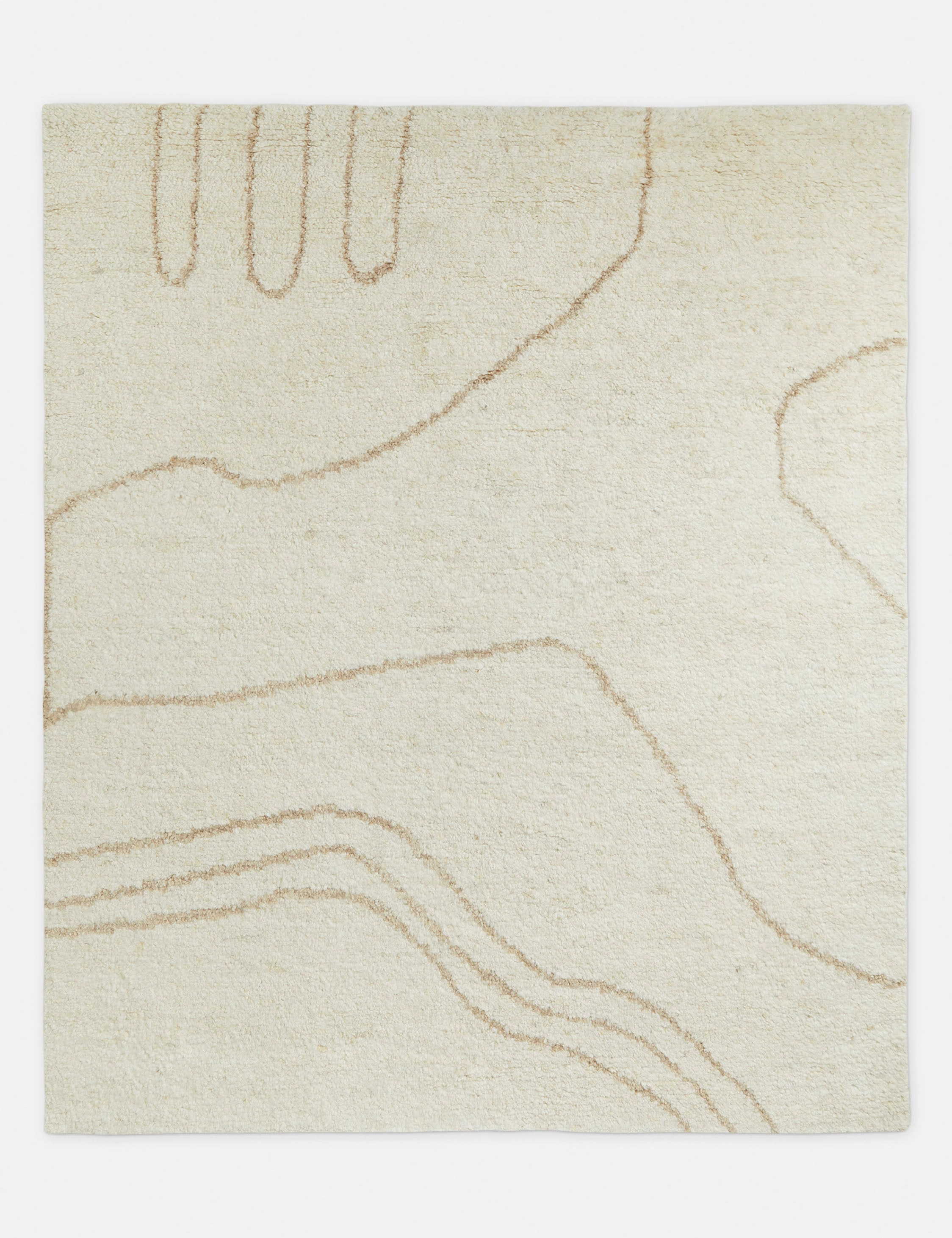 Currents Hand-Knotted Wool Rug Swatch 18" x 18" by Elan Byrd