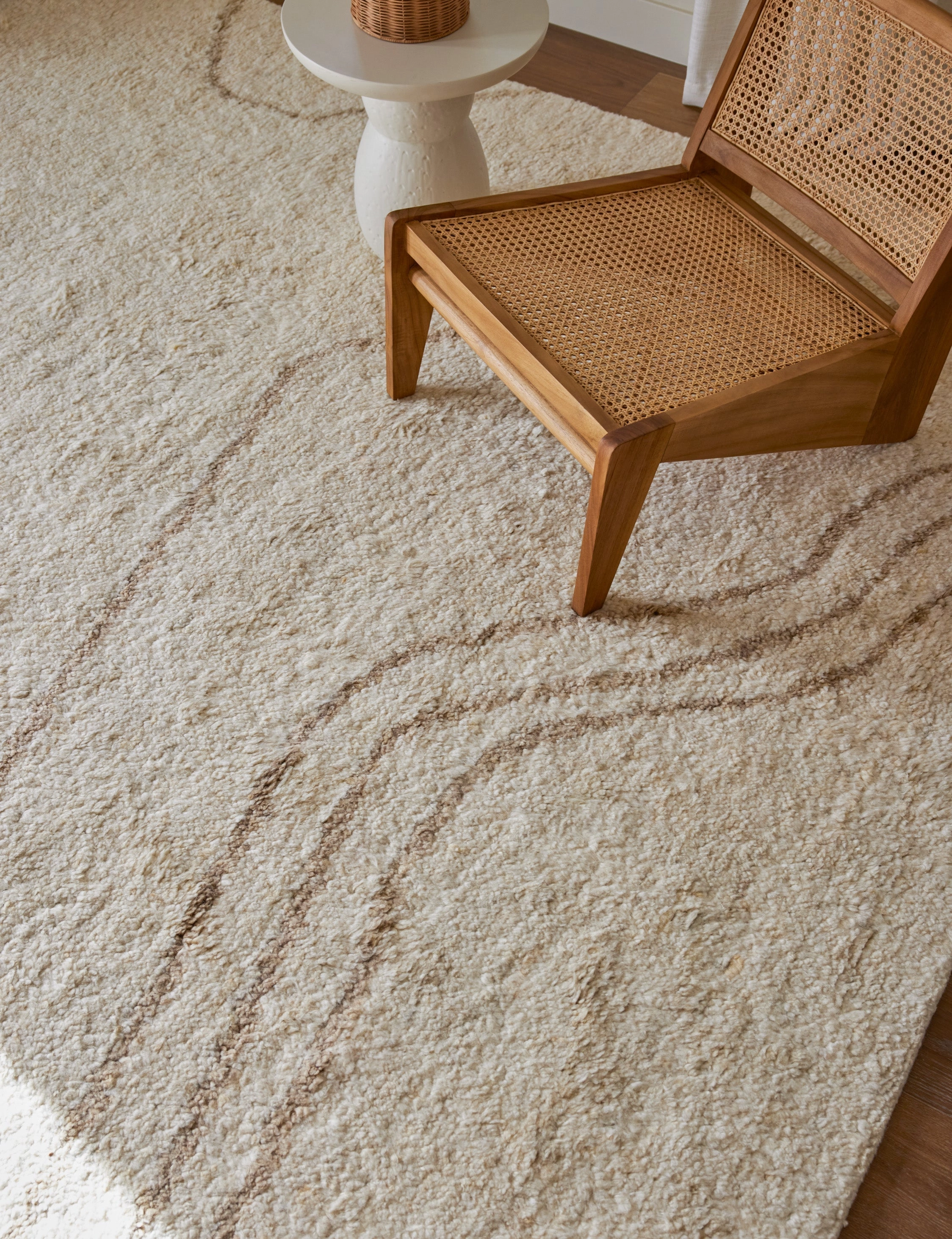 Currents Hand-Knotted Wool Rug Swatch 18" x 18" by Elan Byrd
