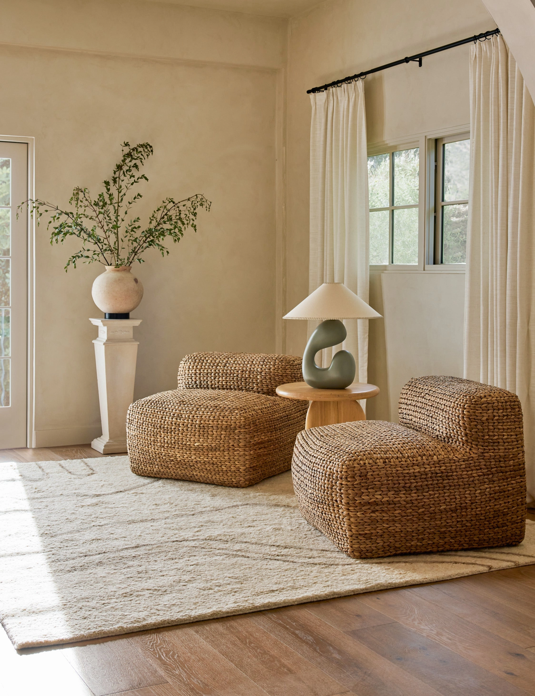 Currents Hand-Knotted Wool Rug Swatch 18" x 18" by Elan Byrd