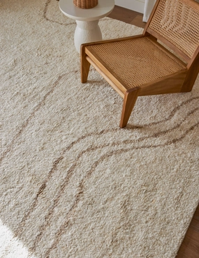 Currents Hand-Knotted Wool Rug Swatch 18" x 18" by Elan Byrd