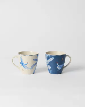 Dancing Crane Conical Mug - Set of 2 clothes drying rack, folding drying rack