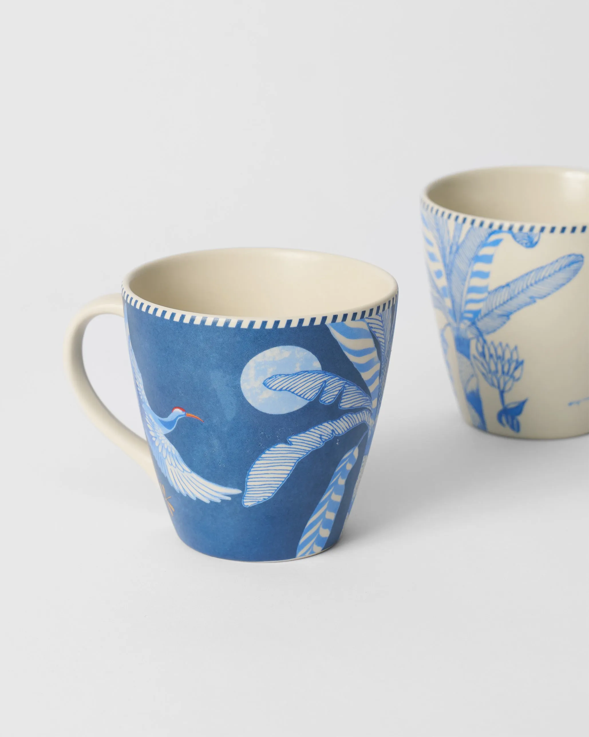 Dancing Crane Conical Mug - Set of 2