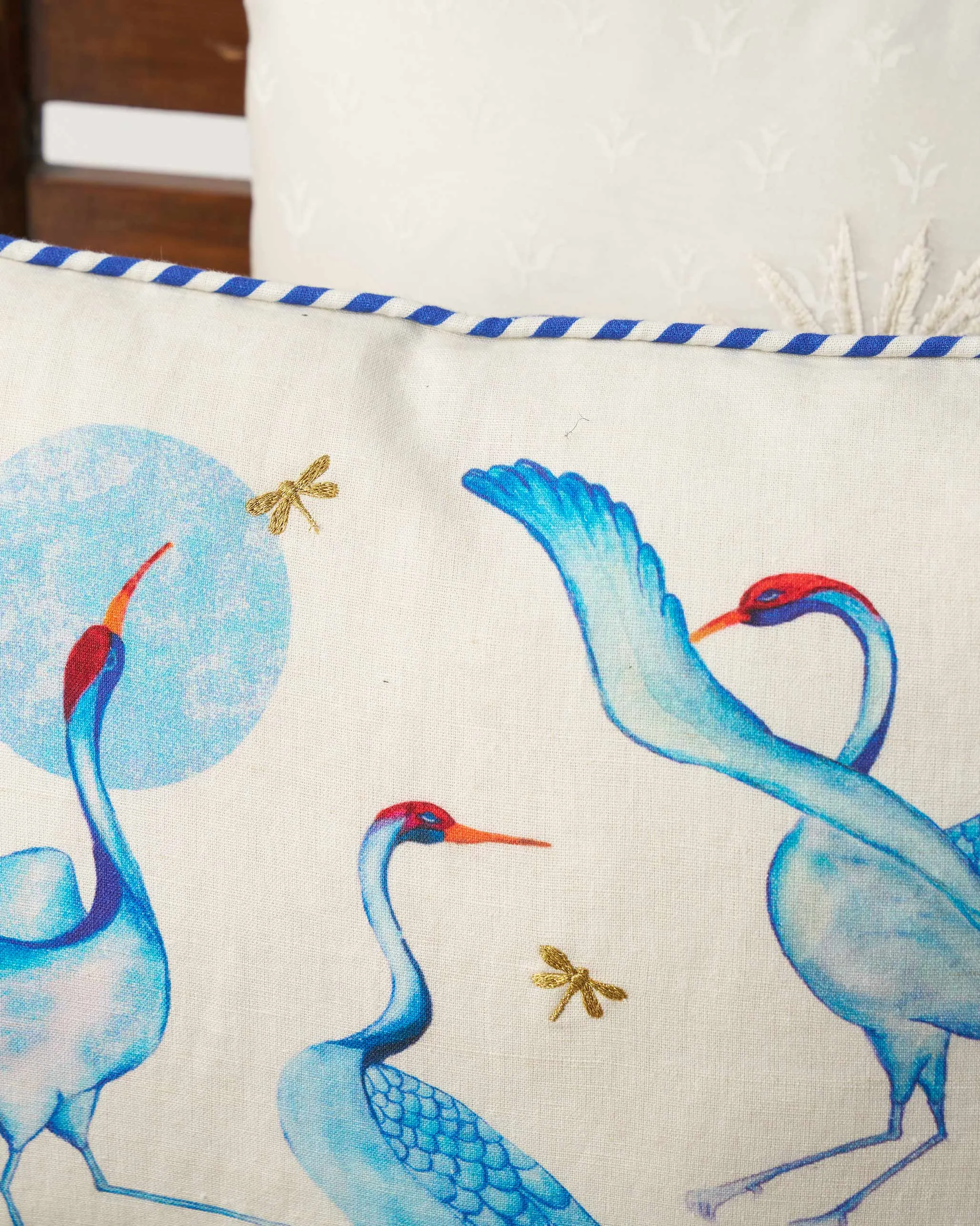 Dancing Crane Cushion Cover