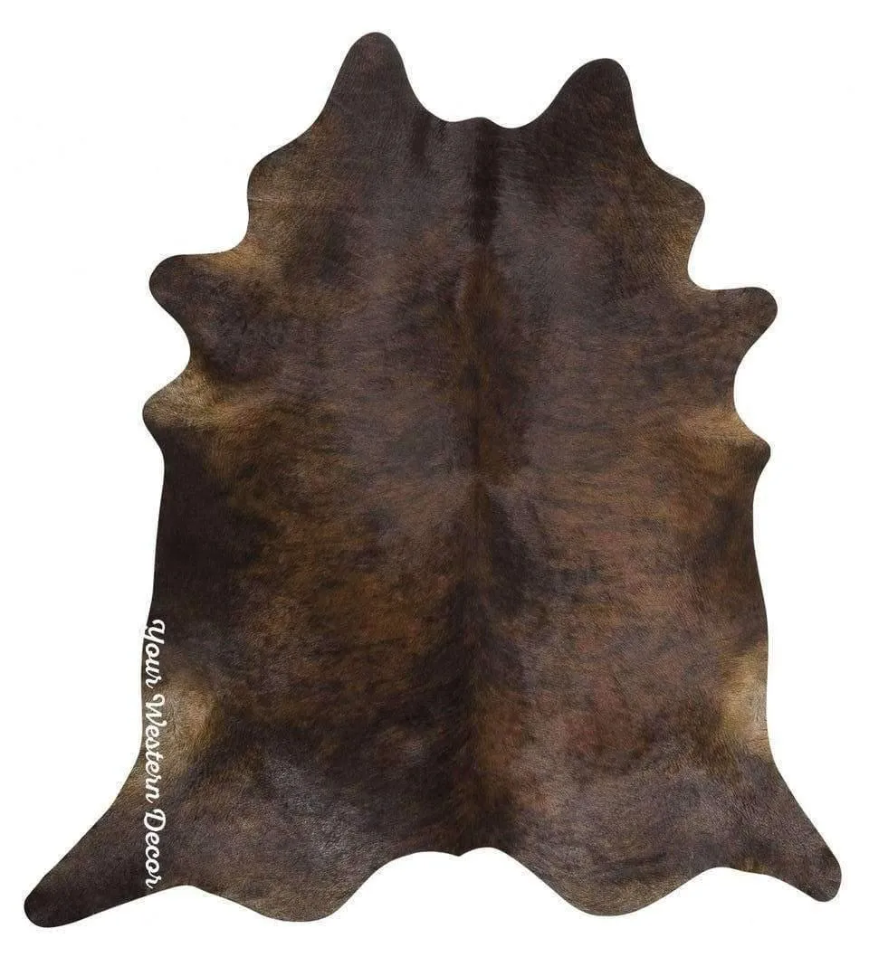 Dark Brindle Brazilian Cowhide Rug