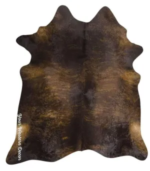 Dark Brindle Brazilian Cowhide Rug wall decor, home accessories