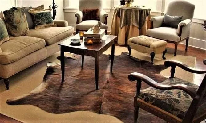 Dark Brindle Brazilian Cowhide Rug