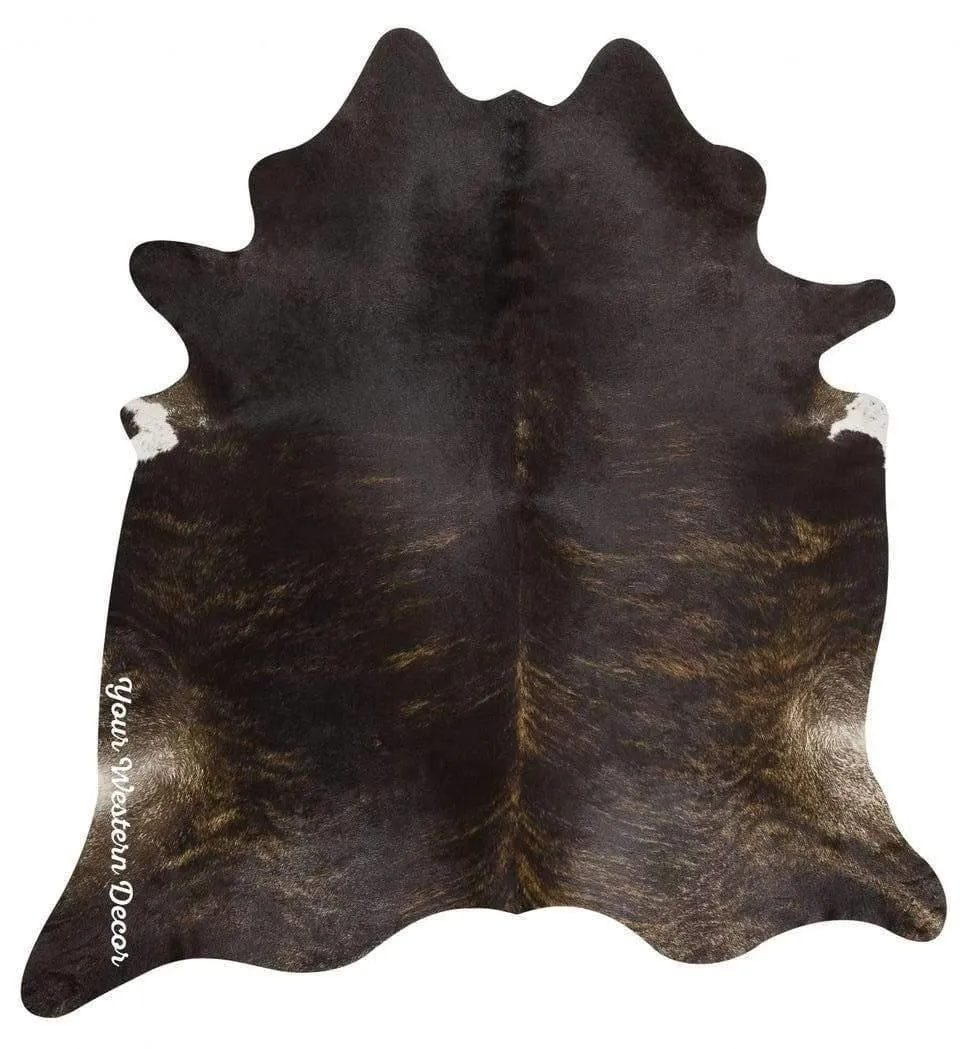 Dark Brindle Brazilian Cowhide Rug