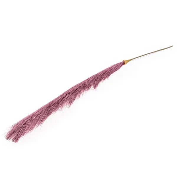 Dark Dusky Pink Lifelike Single Pampas Grass