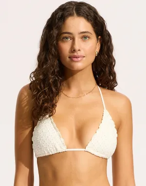 Daydreamer Slide Tri Bikini Top - Vanilla