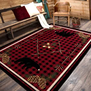 Deep Woods Lodge Rugs folding guest bed, rollaway bed