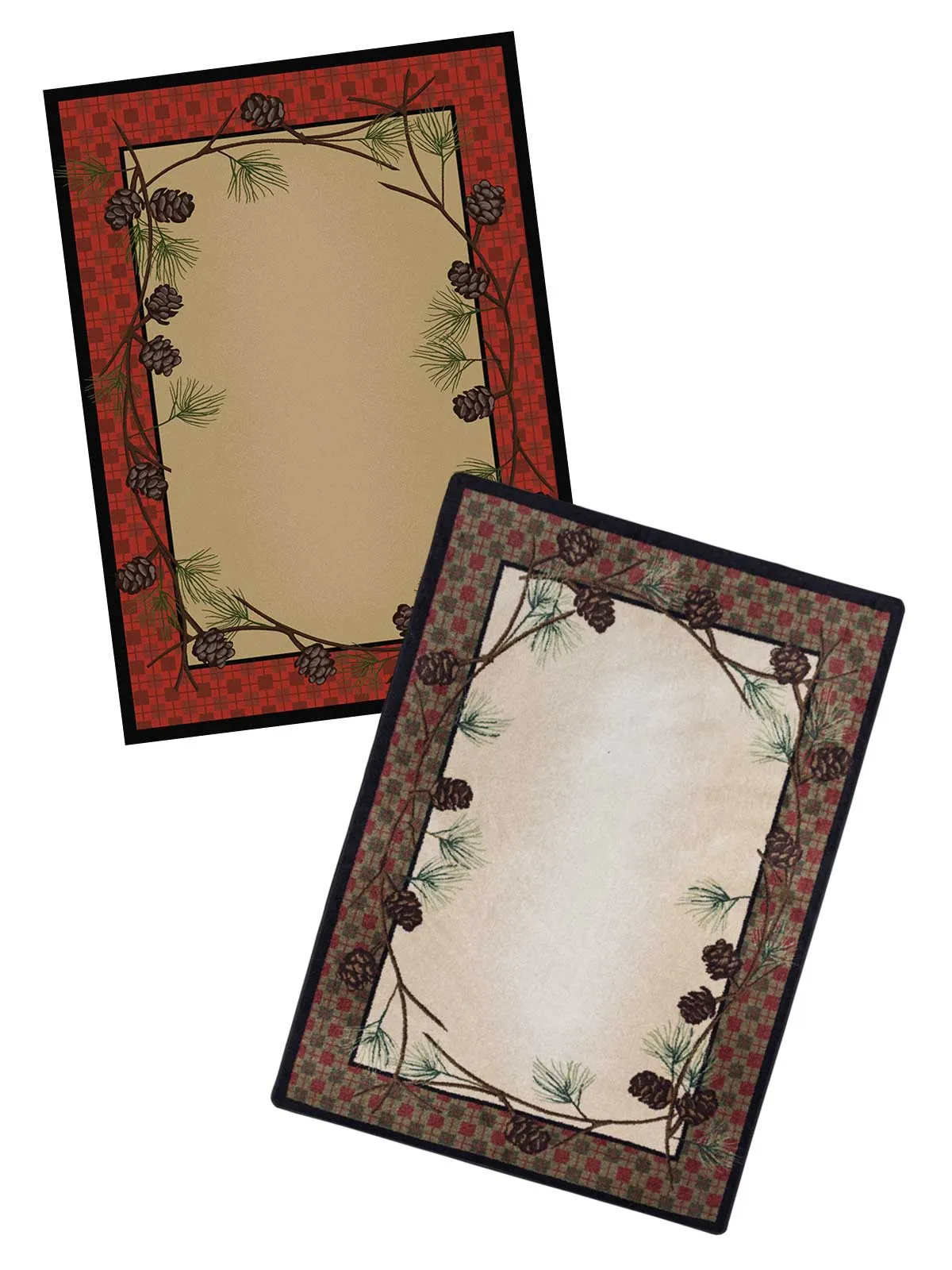 Delicate Pines Lodge Area Rugs - 2 Colors serving tray, cheese board