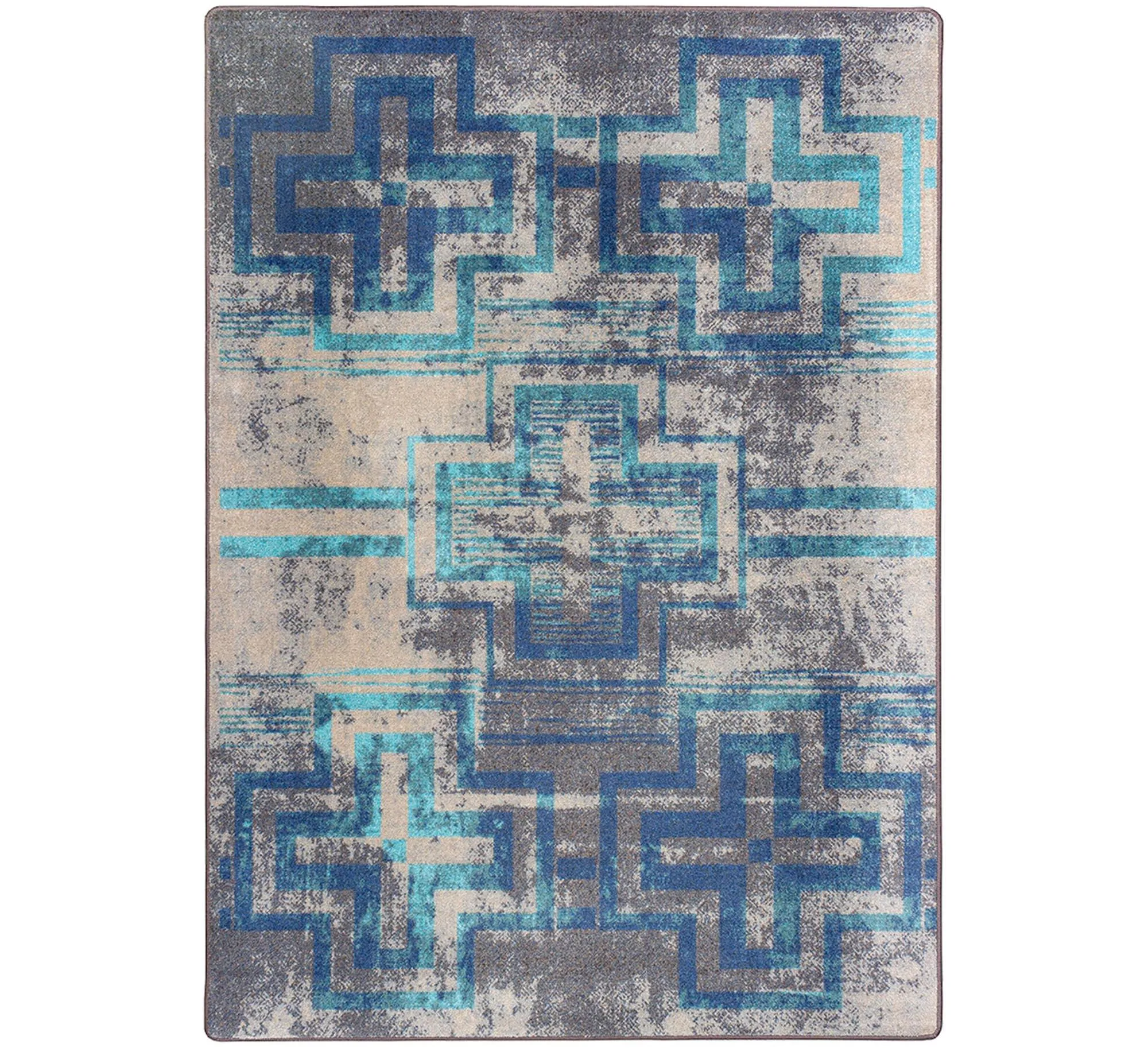 Distressed Bounty Glacier Area Rugs & Runner