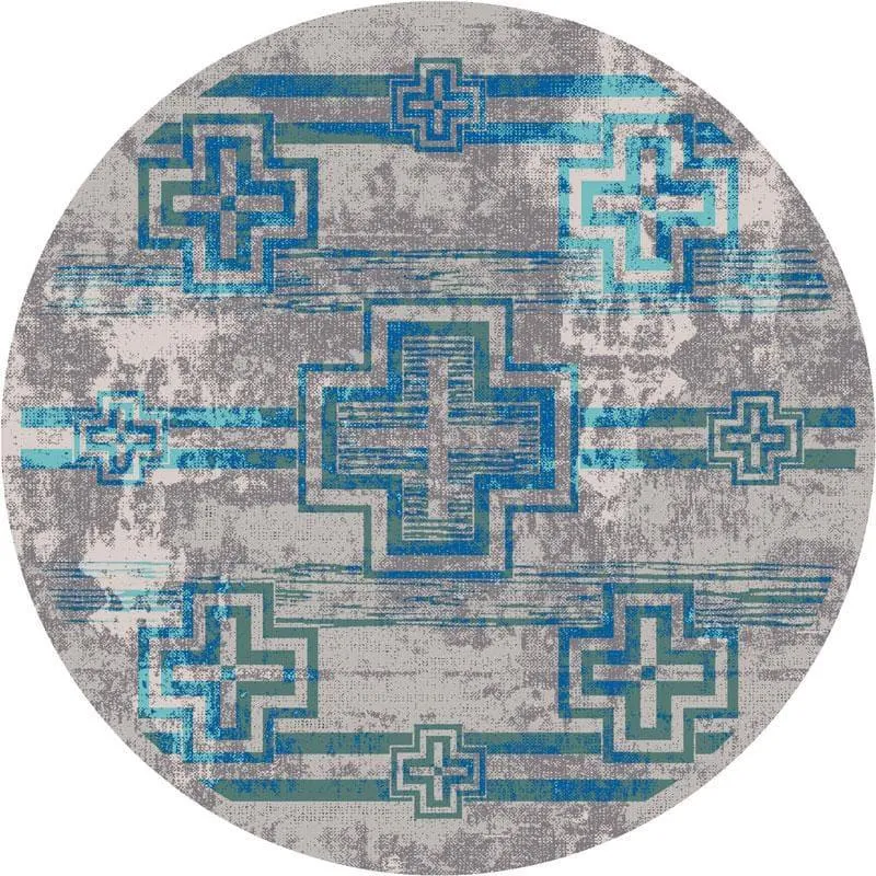 Distressed Bounty Glacier Area Rugs & Runner