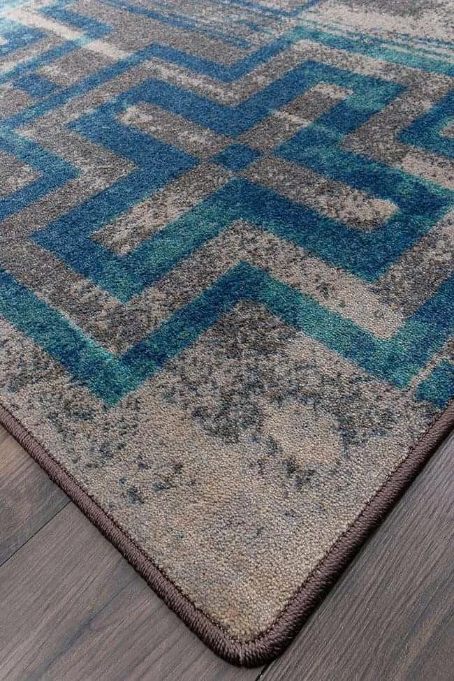Distressed Bounty Glacier Area Rugs & Runner