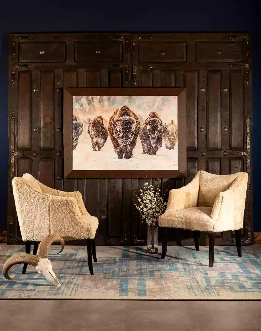 Distressed Bounty Glacier Area Rugs & Runner