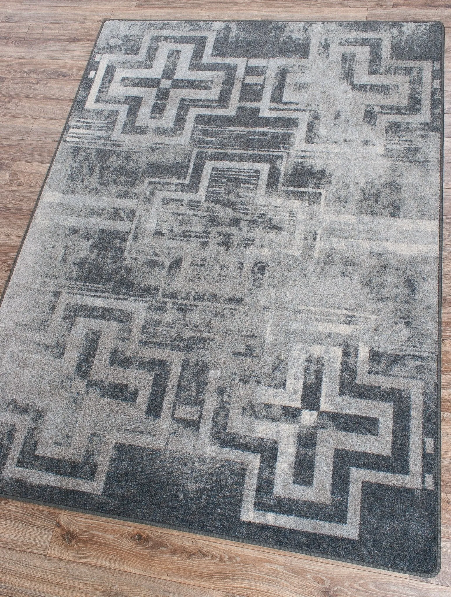 Distressed Bounty Grey Area Rugs & Runners
