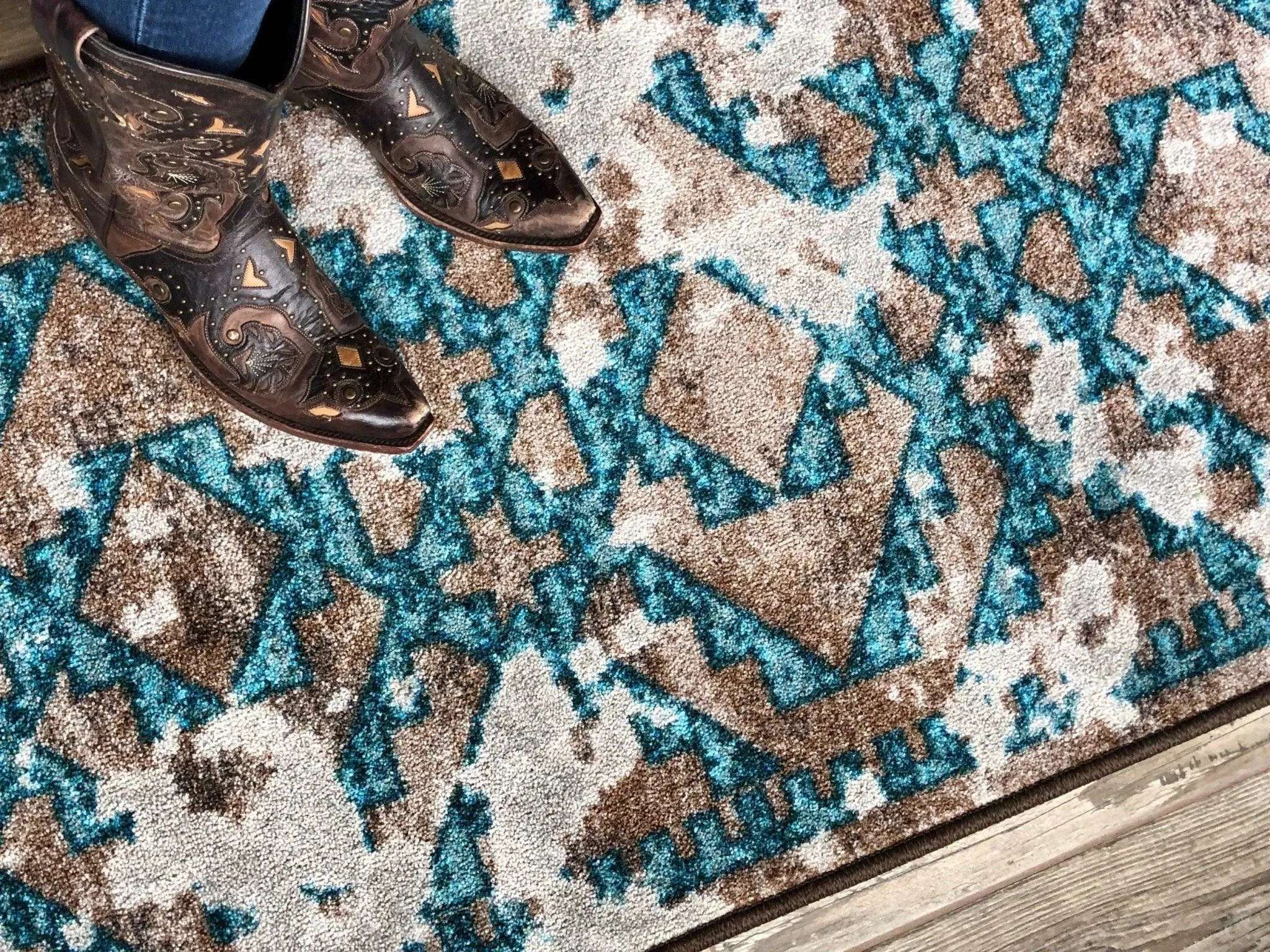 Distressed Fresco Hide Area Rugs