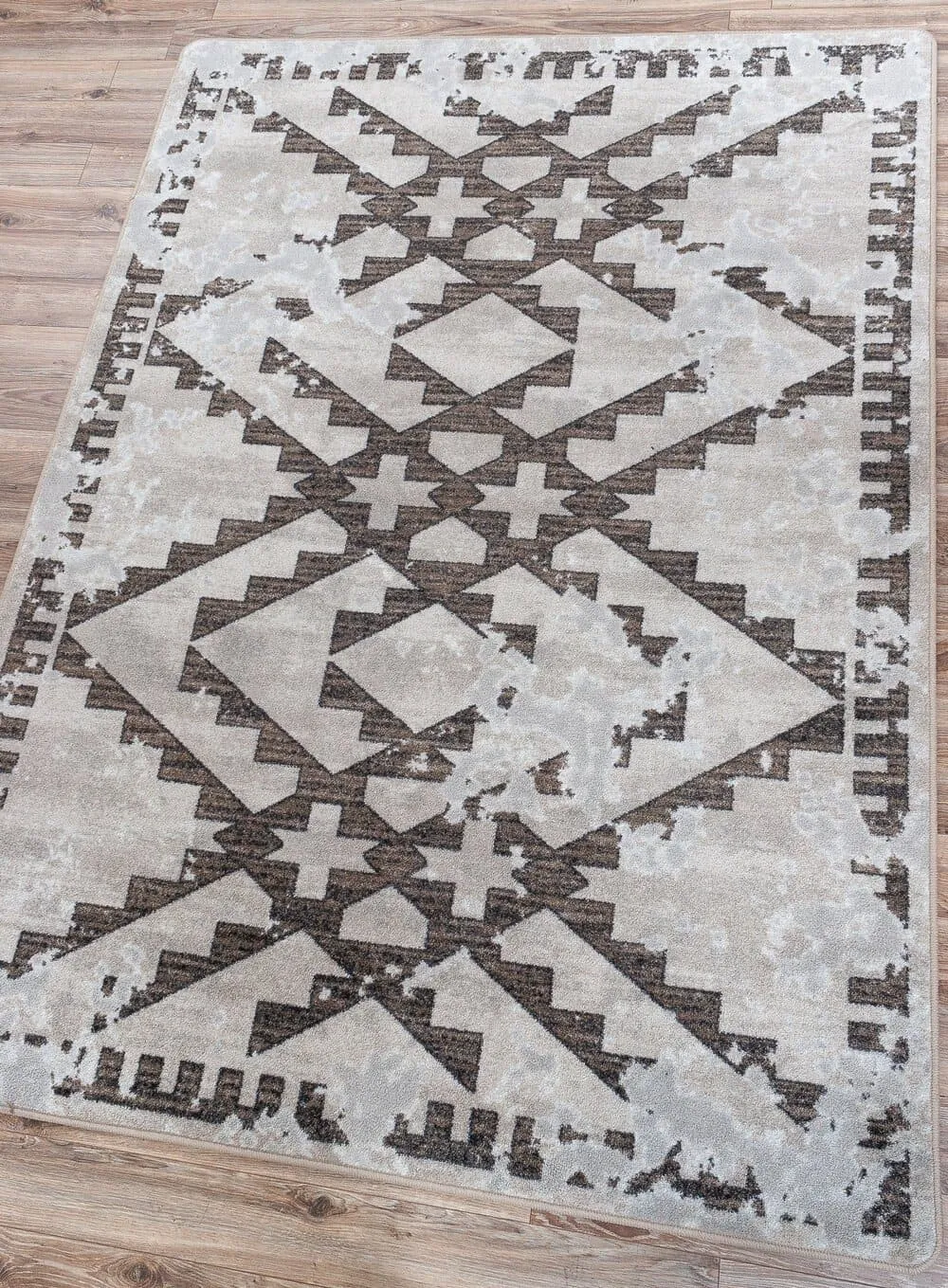 Distressed Grey Fresco Rugs - 6 Sizes