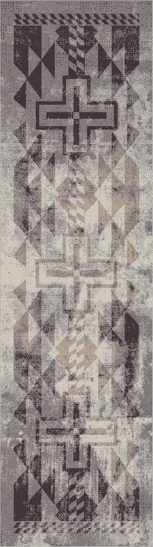 Distressed Rustic Cross Rugs - Sandstone