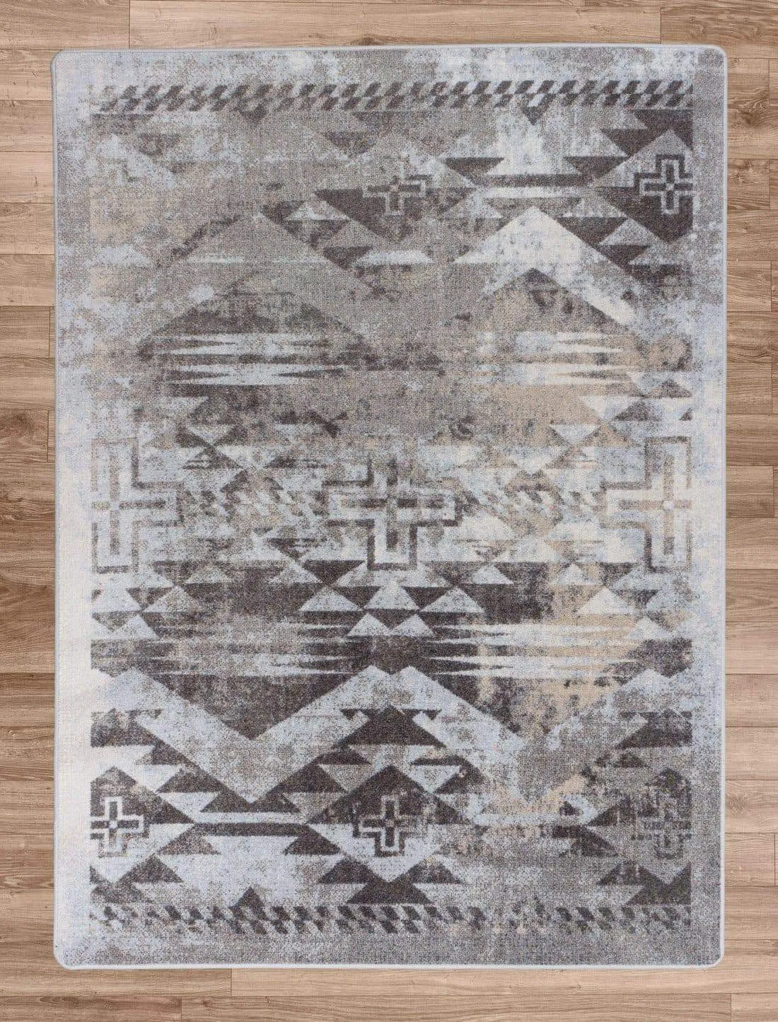 Distressed Rustic Cross Rugs - Sandstone