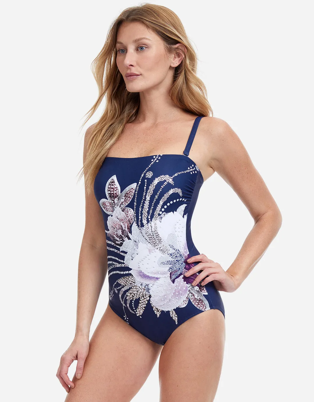 Dolce Vita Bandeau Swimsuit - Navy