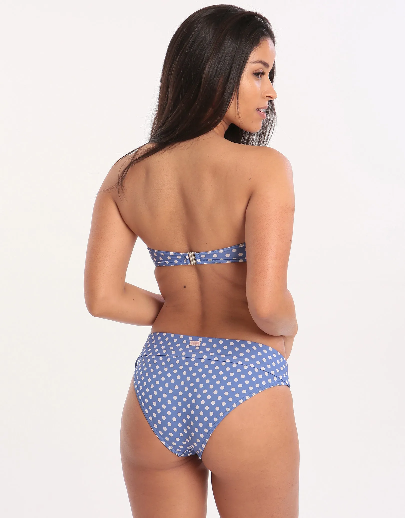 Dolcevita Merenda Banded Bikini Bottom  - Blue