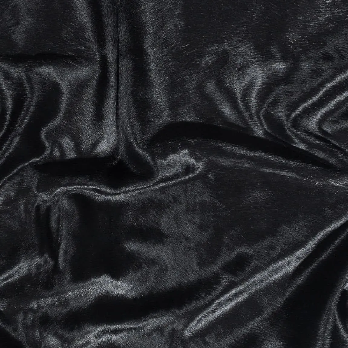 Dyed Black Brazilian Cowhide